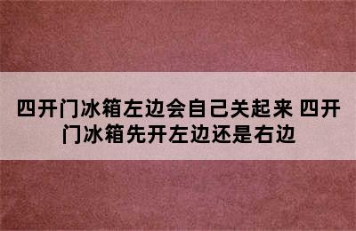 四开门冰箱左边会自己关起来 四开门冰箱先开左边还是右边